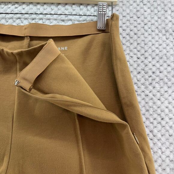 Everlane Pants Womens L Brown The Dream Trouser Pullon Mid Rise Straight Pintuck - Picture 5 of 15